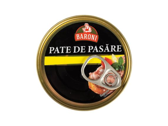 Паштет курячий Baroni Pate de Porc, 200 г (Румунія), консерва м'ясна з куркою | Зображення 1