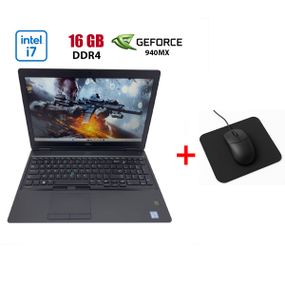Ноутбук Dell Latitude 5580 / 15.6" (1920x1080) IPS / Intel Core i7-7820HQ (4 (8) ядра по 2.9 - 3.9 GHz) / 16 GB DDR4 / 256 GB SSD / nVidia GeForce 940MX, 2 GB GDDR5, 64-bit / WebCam / HDMI б/в + Подарунок Мишка та килимок