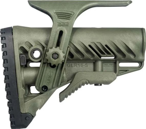 Приклад FAB Defense GLR-16 CP з регульованою щокою для AR15/M16. Olive | Зображення 1