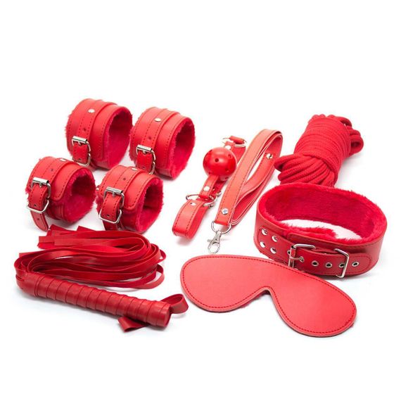 Набір БДСМ іграшок Fetish B-Series BDSM Kit 5.0, червоний Sex Aura | Зображення 4