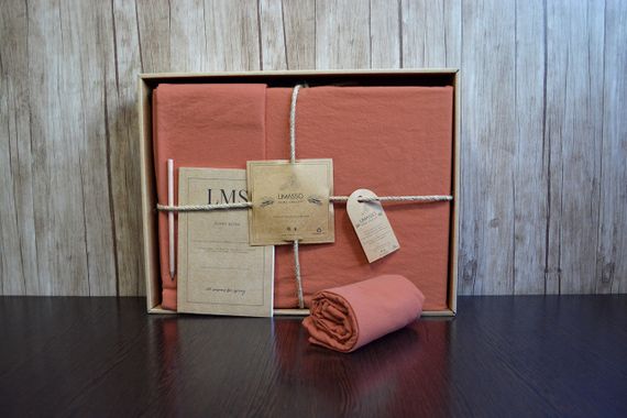 Постільна білизна Limasso Stonewashed Ranforse 200 х 220 см Mecca Orange | Зображення 2