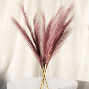 Пампас штучний 75см 5шт/уп. Колір: фіолетовий ZG-92