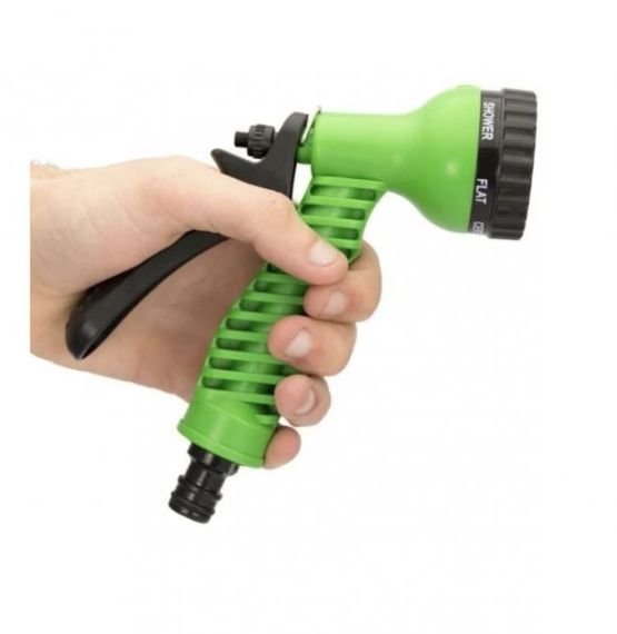 Шланг для поливу GRUNHELM Magic Hose 3/4 (5-15 м, 2 насадки, адаптер, пістолет 7 ф-цій) | Зображення 3
