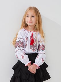 Сорочка вишиванка для дівчинки Козачок МАРТА 98 см Червоний shop (2000999401428)