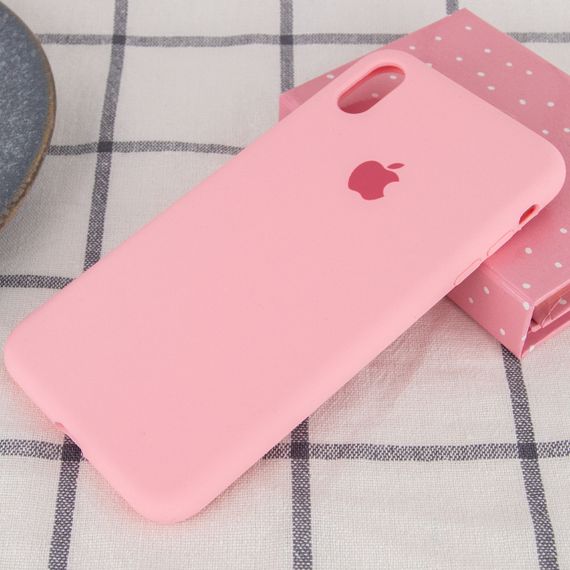 Чехол Silicone Case Full Protective (AA) для Apple iPhone XS Max (6.5") Розовый / Pink | Зображення 1