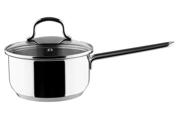 Ковш кухонный Vinzer Techno 50079, 1.5 л, 16 см, из нержавеющей стали с крышкой, для всех типов плит | Зображення 1