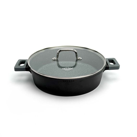 Набір посуду UAKEEN VK-6, 12 предметів із литого алюмінію. Чорний (VK-6 black) | Зображення 3