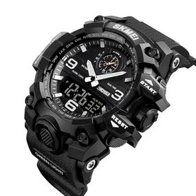 Водостійкий тактичний годинник SKMEI 1586BK BLACK, Армійський годинник протиударний, Оригінальний YK-394 чоловічий годинник