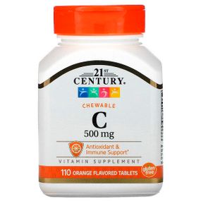 Вітамін C 21st Century Vitamin C 500 mg 110 Chewable Tabs Orange