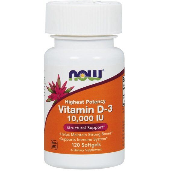 Витамин D NOW Foods Vitamin D-3 10000 IU 120 Softgels