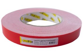 Лента двухсторонняя Unifix - 19 мм x 10 м вспененная белая (PN-1910W)