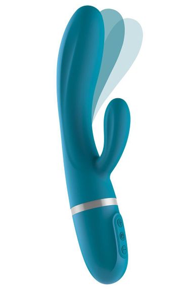 Вибратор-кролик Liebe Bend It Plus Ocean Blue, гибкий, 2 мотора, 10 режимов Sex Aura | Зображення 1