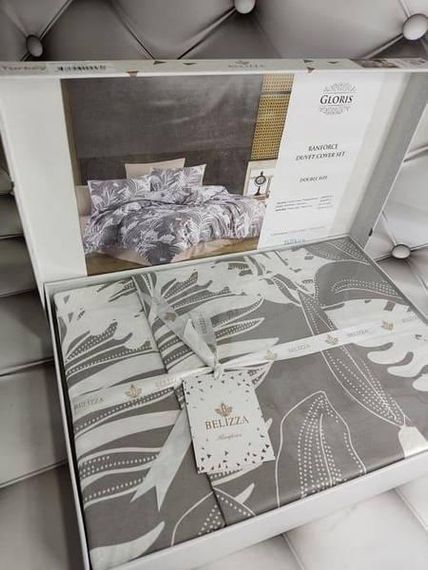 Постільна білизна Belizza Gloris Ранфорс Бавовна Євро розмір (простирадло трикотаж на гумці)