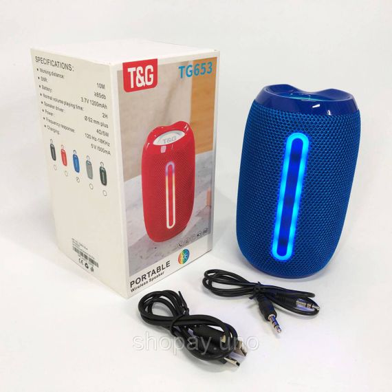Блютуз колонка с радио TG653, Переносная колонка для вечеринки Блютуз для улицы BD-64 | Зображення 6