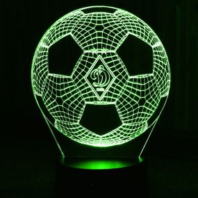 Акриловий світильник-нічник м'яч ФК Динамо зелений tty-n000399