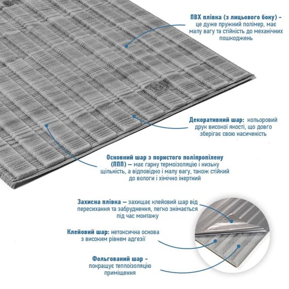Панель-рейка в рулоні 2900х350х6мм Графітове дерево SW-00002067 | Зображення 1