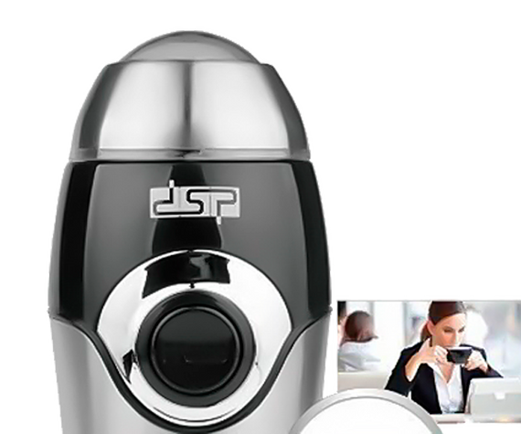 Кофемолка роторная с импульсным режимом и защитой от бесконтрольного включения DSP KA-3002 серебристо-черная 200 Вт (КА 3002_466) | Зображення 3