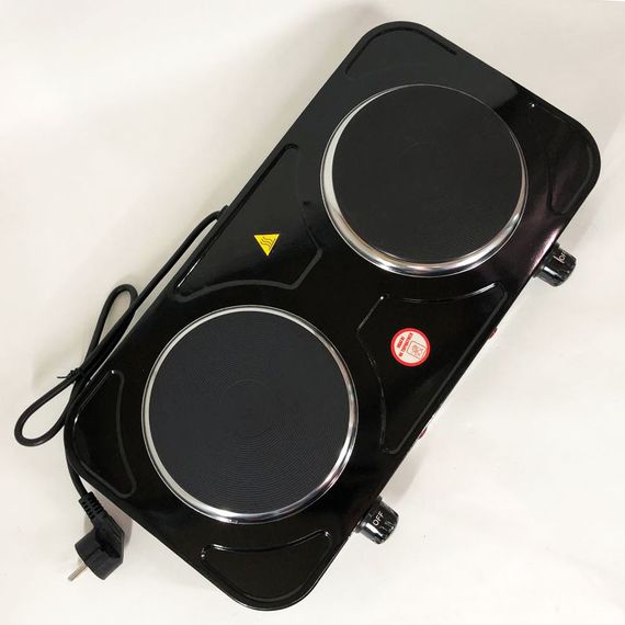 Настільна електрична плита на 2 дві конфорки Sea Breeze SB-064 2000 Вт, Плита побутова портативна HZ-39 | Зображення 4