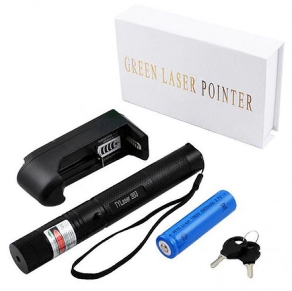 Лазерна вказівка ​​високої потужності Laser pointer YL-303 ∙ Потужний зелений лазер – промінь з акумулятором | Зображення 2