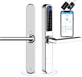 Дверний замок із ручками, з безключовим доступом, Bluetooth-клавіатурою, зі сканером