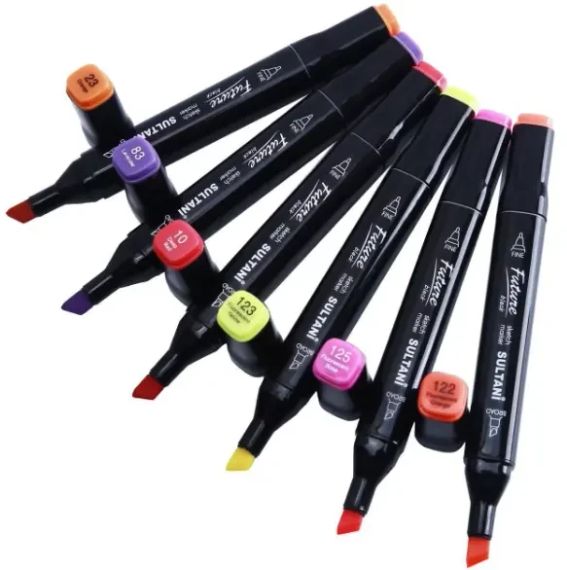 204 шт Набір двосторонніх скетч-маркерів для малюванняTouch на спиртовій основі | Зображення 5