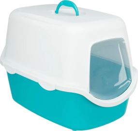 Туалет для кішок Trixie Vico закритий 40х40х56 см Бірюзовий/Білий
