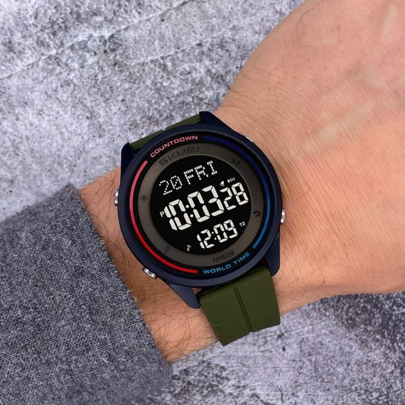 Спортивний чоловічий годинник Skmei 2412PAG Army Green | Зображення 4