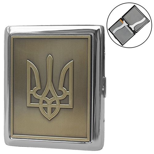 Металевий Футляр Без Запальнички "Герб України Тризуб"