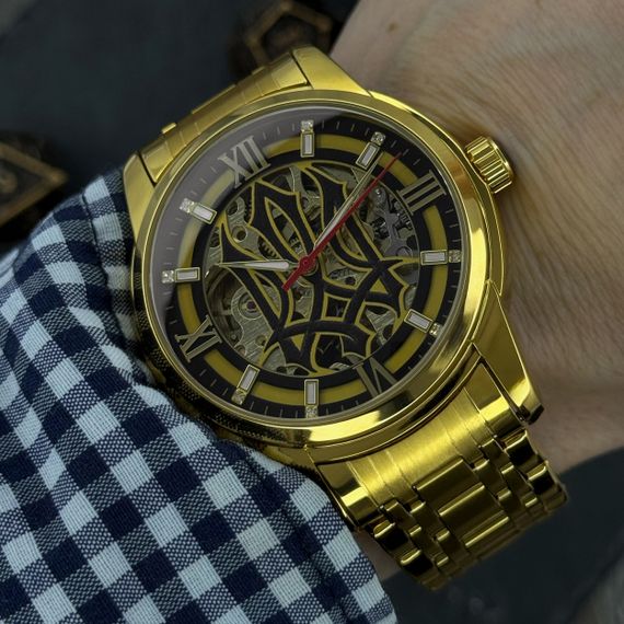 Класичний чоловічий годинник Awarder 025 Sharp Gold-Black | Зображення 8