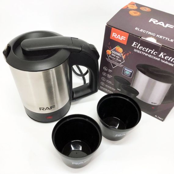 Мощный бытовой электрочайник RAF, Чайник дисковый, Надежный хороший электрический чайник QR-74 | Зображення 1