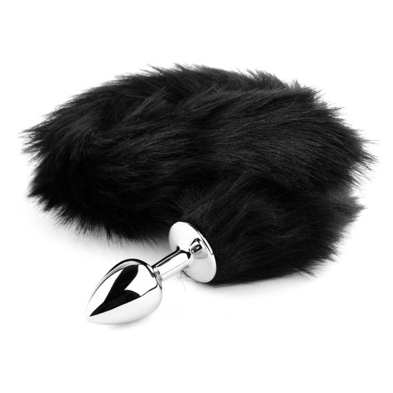Анальна пробка - Fox Tail Black, XL | Зображення 4