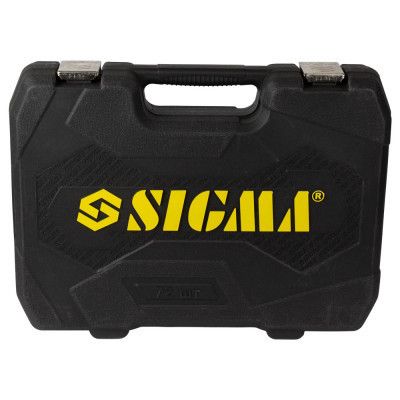 Набор инструментов Sigma насадок торцевых и бит 1/4", 1/2" 72шт CrV mid (6003741) | Зображення 5