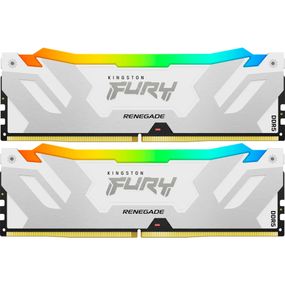 Модуль пам&#039;яті для комп&#039;ютера DDR5 32GB (2x16GB) 6800 MHz Renegade RGB White/Silver Kingston Fury (ex.HyperX) (KF568C36RWAK2-32)