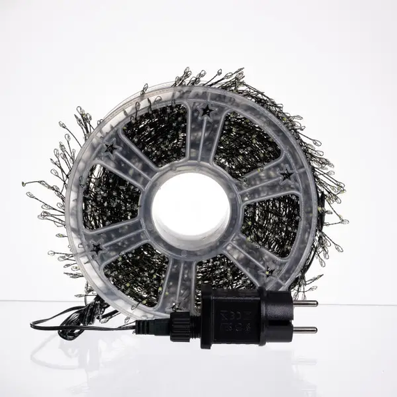 Новорічна гірлянда кімнатна «Роса» Хвойна лапа 50 м, 1500 LED, синє сяйво, зелений провід | Зображення 5