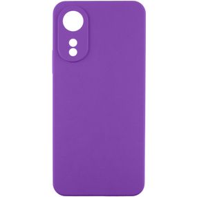 Чехол TPU GETMAN Liquid Silk Full Camera для Oppo A78 4G Фиолетовый / Purple
