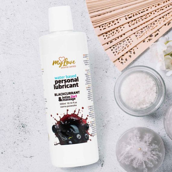 2в1 лубрикант та масажний гель - MyLove Aroma Series Intim&Massage Blackcurrant, 300 мл Sex Aura | Зображення 2