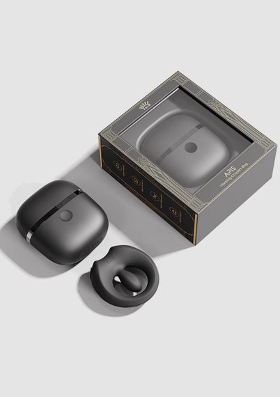 Эрекционное виброкольцо Zalo Apis в кейсе, с приложением, черное, 6.3 × 3.2 см sexstyle | Зображення 1