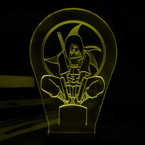 Акриловый светильник-ночник Учиха Итачи 4 желтый tty-n001440