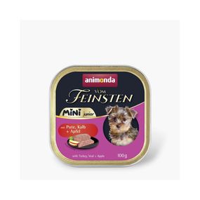 Корм вологий Animonda Vom Feinsten Mini Junior для цуценят дрібних порід з індичкою, телятиною та яблуком 100 г