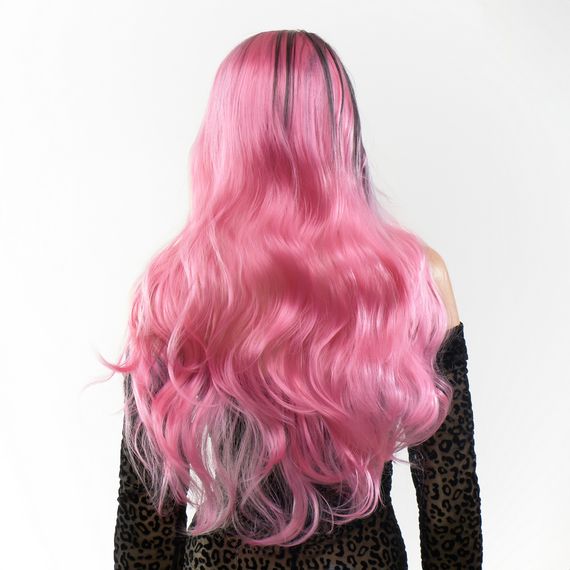 Перука довга хвиляста Fetish Hair балаяж рожевий, 65 см см | Зображення 2