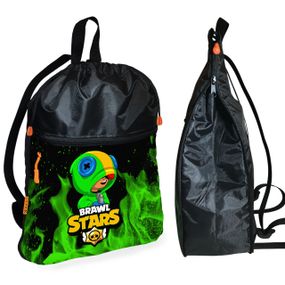 Рюкзак-мешок для обуви,спортивной формы Бравл Старс детская сумка для сменки с расширителем (01217)