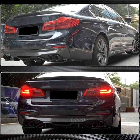 Дифузор заднього бампера V2 (для M-Sport 2017-2020, Карбон) для BMW 5 серія G30/31 рр | Зображення 3