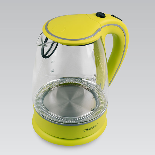 Електрочайник 1,7л 1850-2200W скло (диск) зелений MR-064-GREEN Maestro | Зображення 3