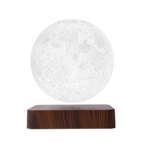 Магнітна левітаційна лампа HCNT Levitating Lamp Moon Dark Wood Grain