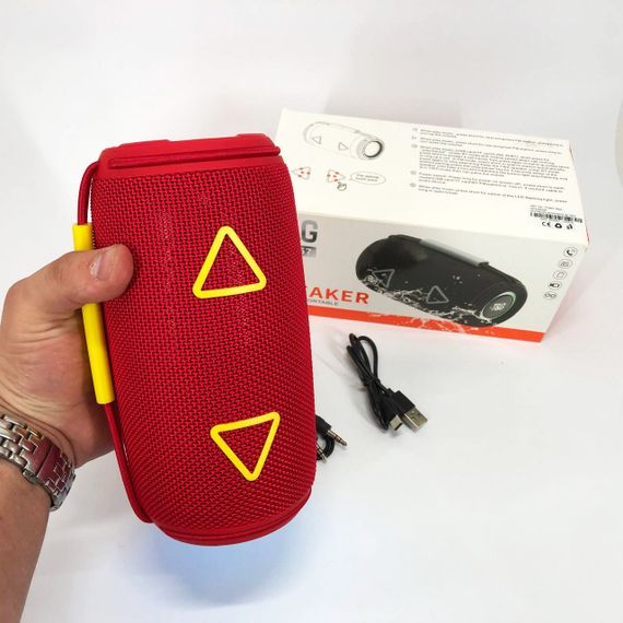 Bluetooth-колонка TG657 з RGB підсвічуванням 1500 mAh, бездротова колонка портативна потужна. Колір: червоний | Зображення 4