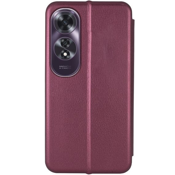 Шкіряний чохол-книжка Classy для Oppo A60 4G Бордовий | Зображення 1