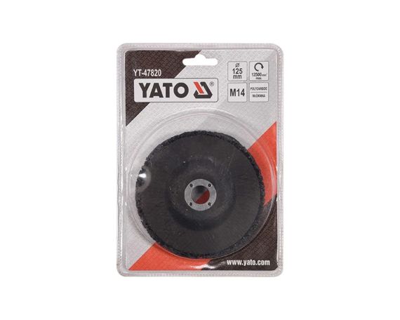 Диск зачисний по металу для КШМ нетканий YATO YT-47820, 125 мм, М14 | Зображення 2