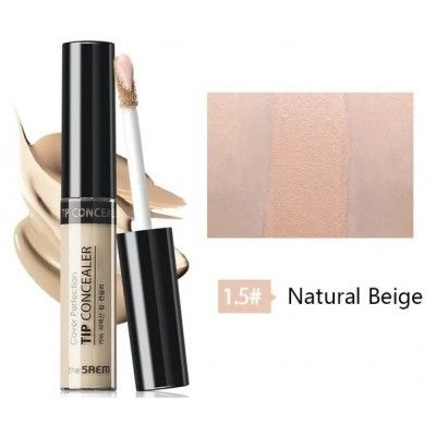 Консилер The Saem Cover Perfection Tip Concealer SPF28/РА++ - 1.5 Natural Beige (6,5 g) | Зображення 1