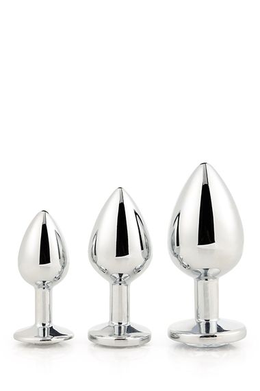 Набір анальних пробок Dream Toys GLEAMING LOVE SILVER PLUG SET, Сріблястий | Зображення 2