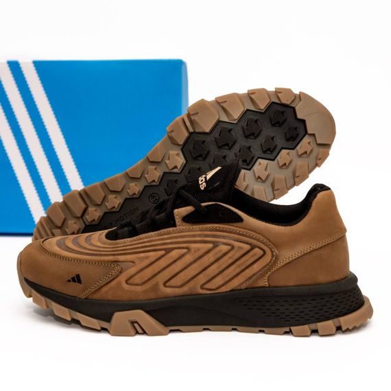 шкіряні кросівки Adidas колір койот / чорний | Зображення 2